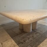 Square Travertine Coffee Table by Mario Bellini for Cassina