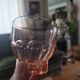 6 late Art Deco rosé glasses – molded star base