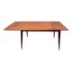 Table pieds effilés compas bois vernis extensible vintage années 50