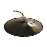 Black enamelled suspension with porcelain rosette