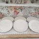 Lot de 6 assiettes plates en grès émaillé beige IKEA marli échancré