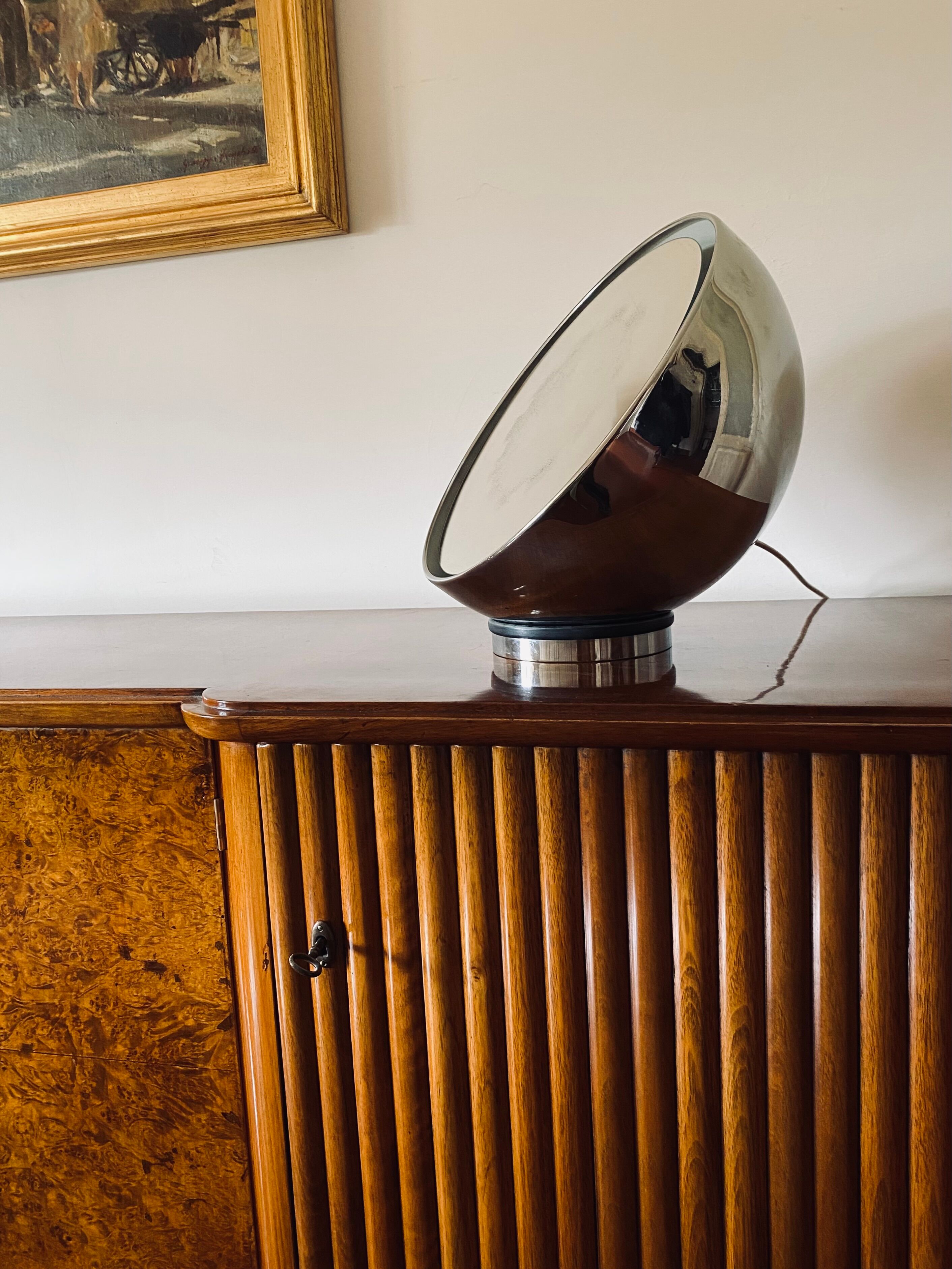 Mirror spherical table Lamp Italy 1970s