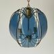 Blue glass ceiling light with exclusive Italian design by VECA, 1960s, Italy.