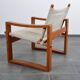 Mid-century mahogany safari chair by Burge Jensen for Bernstorffsminde M-belfabrik