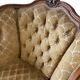 Fauteuil baroque vintage jaune doré / une place / canapé