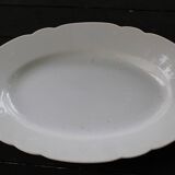 Lot de deux plats ovales en faïence