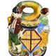 Sculpture in Spanish Majolica representing the Black Virgin with Child.