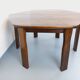 Vintage brutalist hexagonal dining table made of oak from the 1950s.