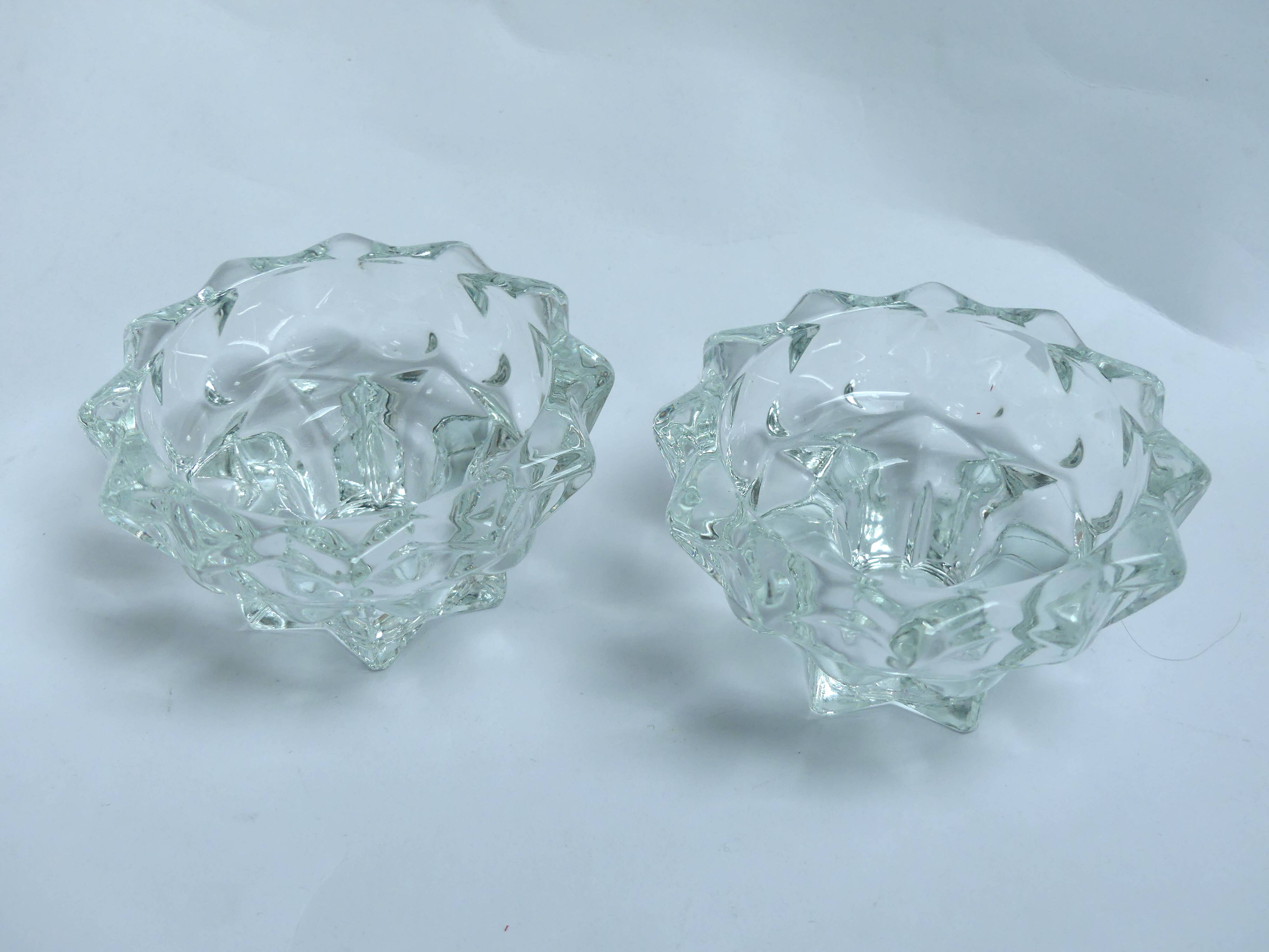 Reims glass candle holders