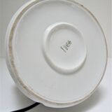 White porcelain lamp foot design geometric decoration 70s