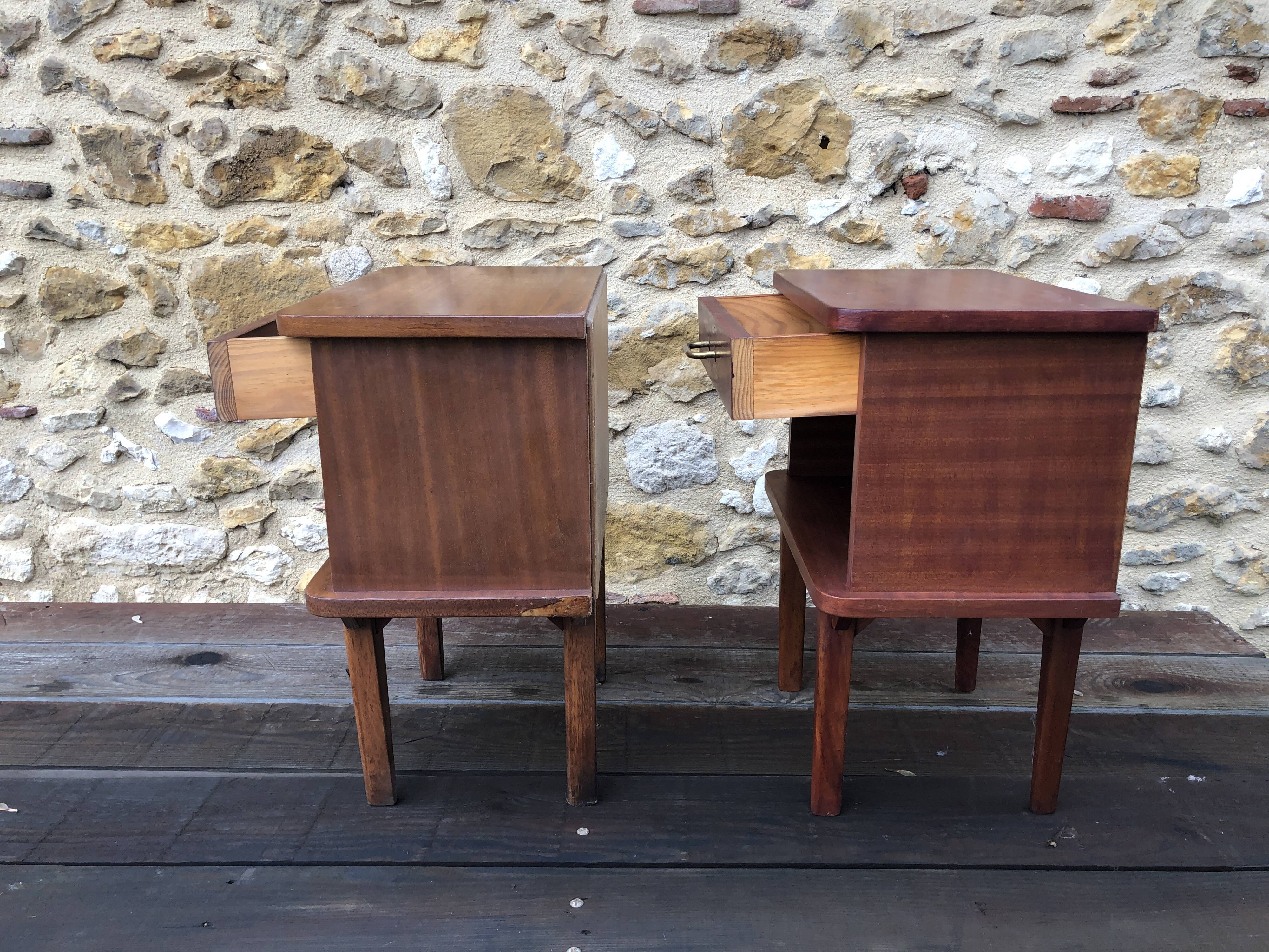 Pair of vintage bedsides 60