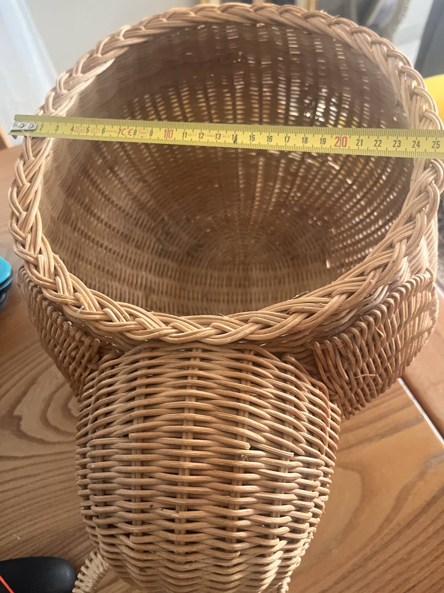 Panier éléphant en rotin