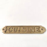 Brass kitchen door plate
