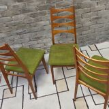 Set of 3 Scandinavian chairs from the 1960s.