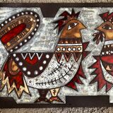 Decorative plate of max and dominique picard, vallauris - 1960