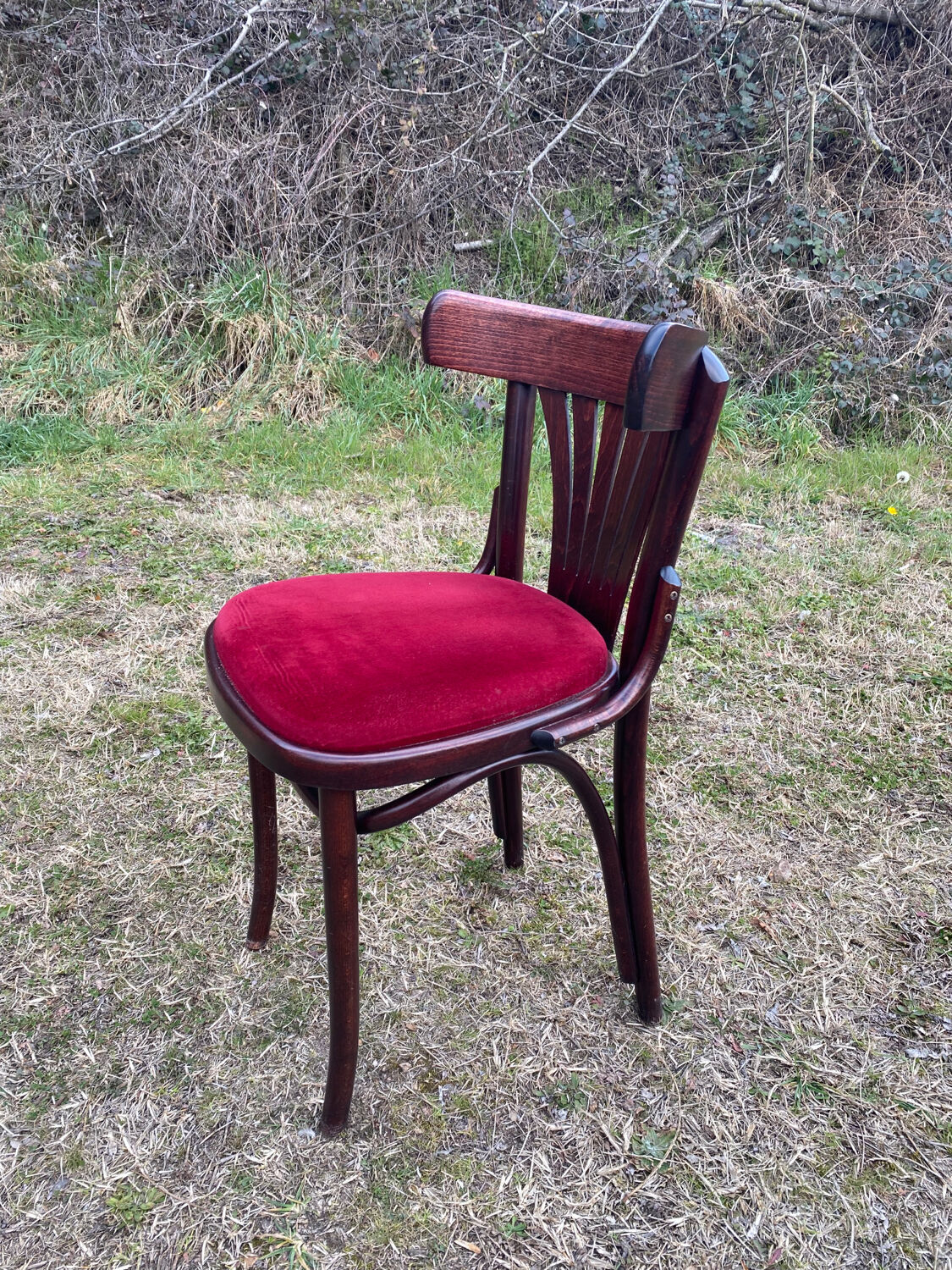 Velvet bistro chairs