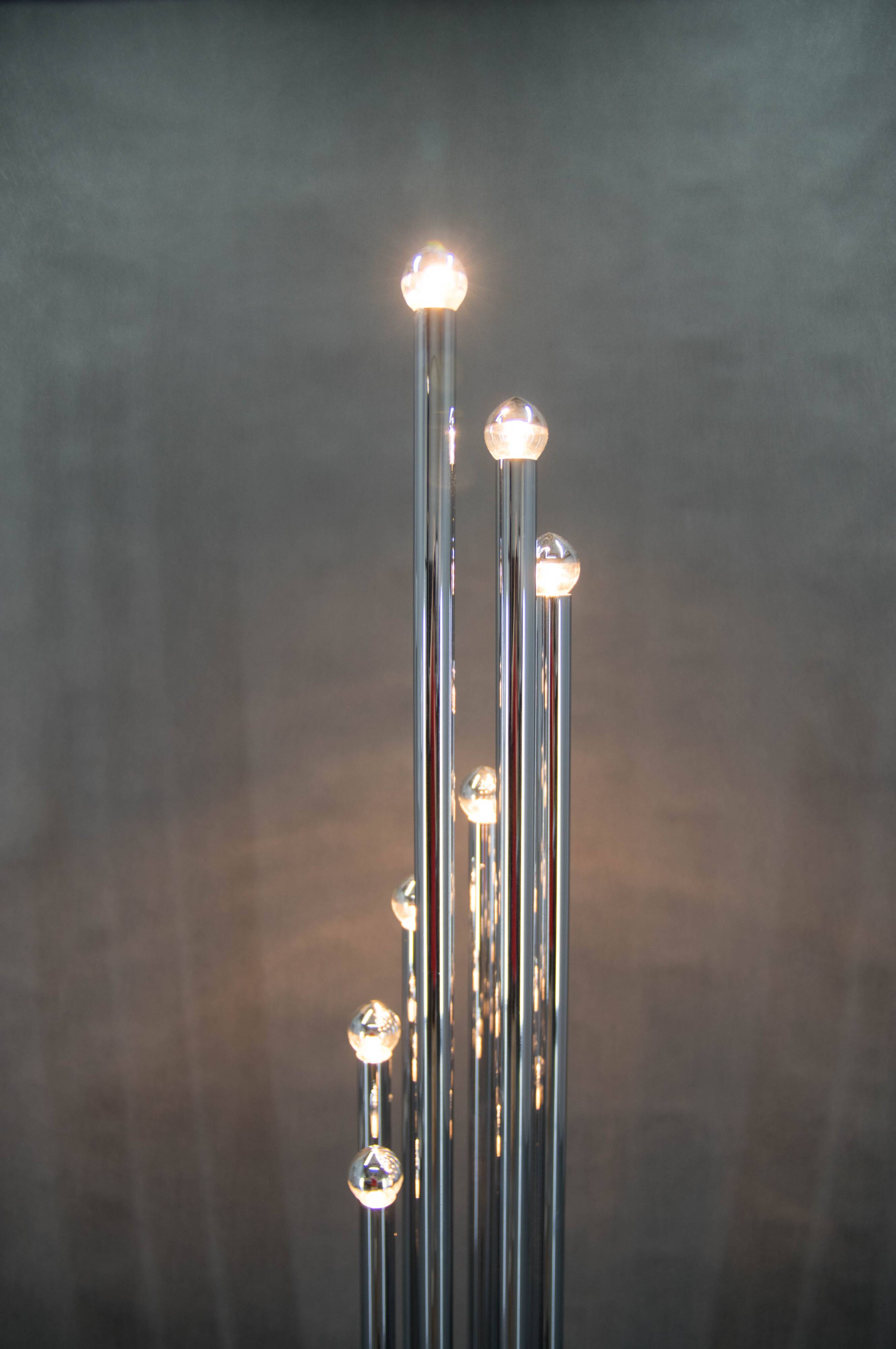 Chrome floor lamp by Goffredo Reggiani, 1970s
