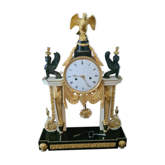 Large portico clock empire era, around 1805.