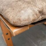 Modern Mid-Century Norwegian Siesta Pouf in Leather by Ingmar Relling for Westnofa, 1960s