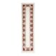 Tapis de couloir vintage turc Oushak fait main en laine et coton blanc