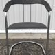 Chrome metal chair and Bauhaus style leather – 70s/80s