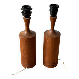 2 teak lamps - Sweden 70s/80s