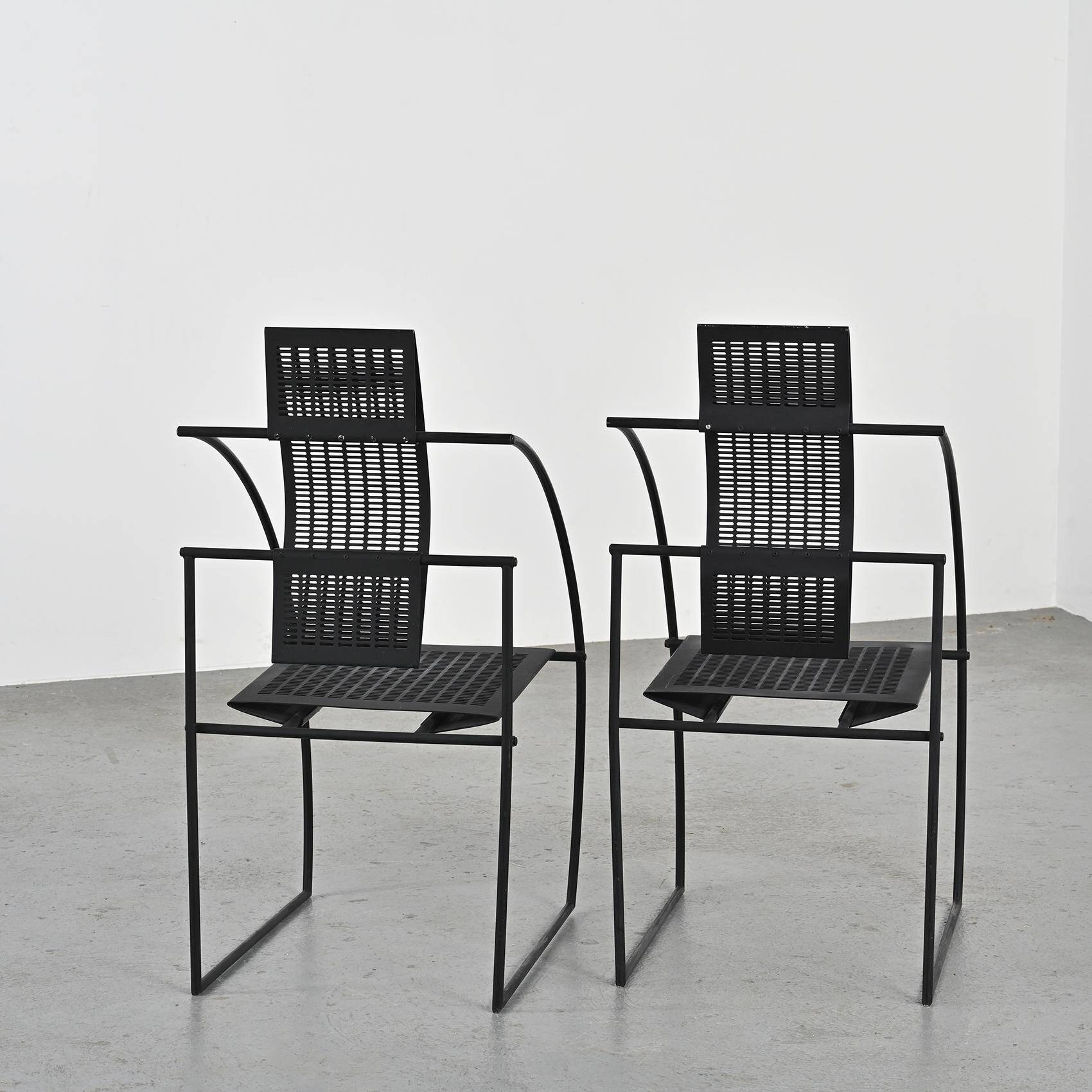 Pair of Quinta model chairs by Mario Botta, Alias circa 1985