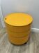 Vintage Yellow Opal Cylinder Bar Cabinet on Castors 1960s Space Age Storage