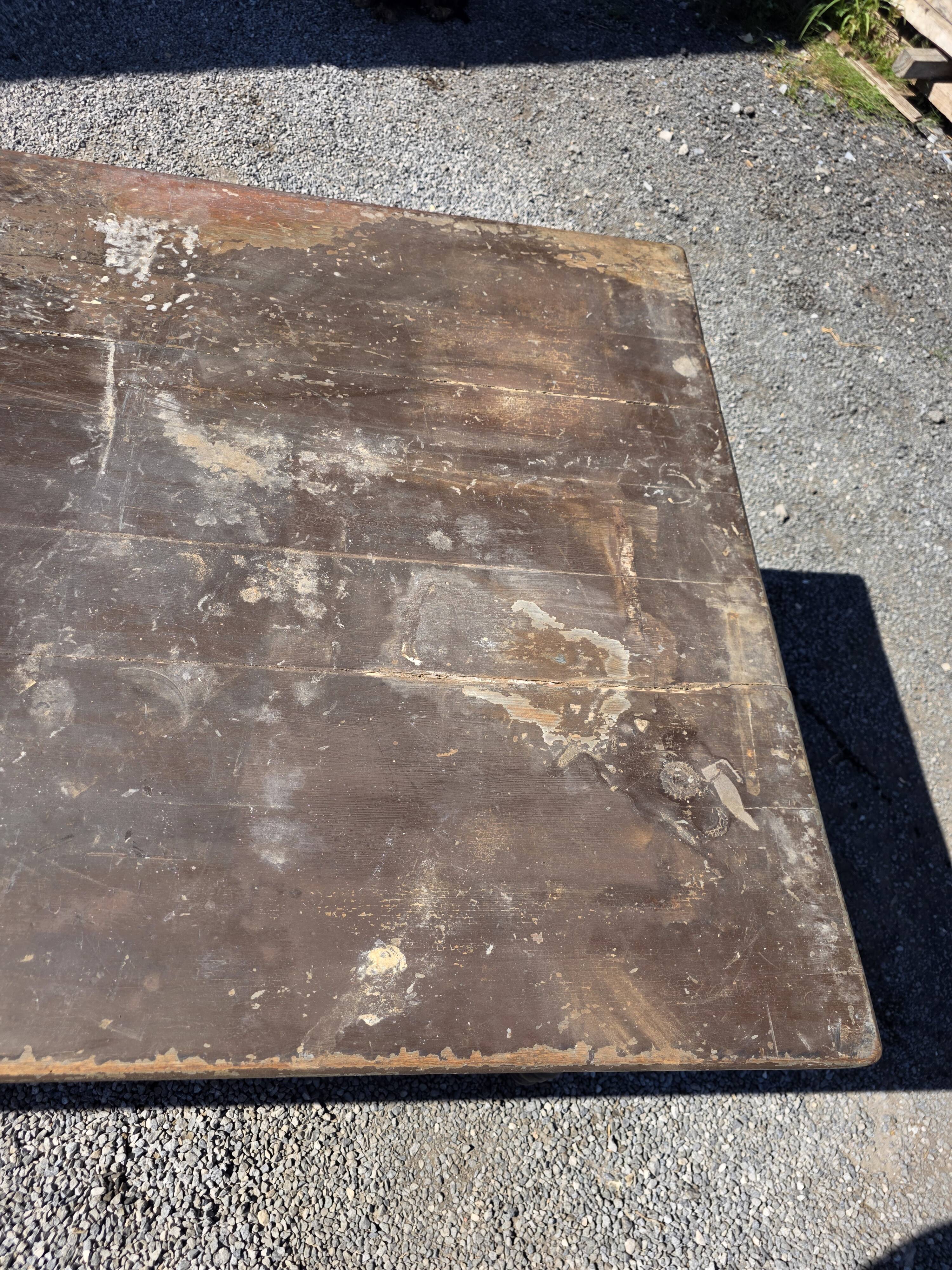 Table de ferme ancienne XXL , 268 × 110cm