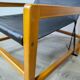 Leather and teak armchair