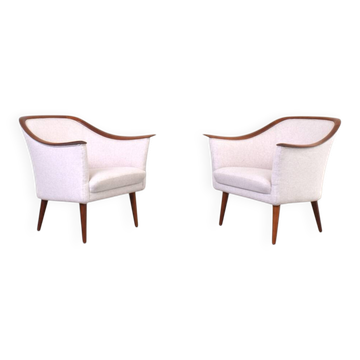 Chaises à bras en teck norvégien du milieu du siècle par Fredrik A. Kayser pour Vatne Lenesto