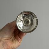 slender chrome metal candlestick