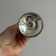 slender chrome metal candlestick
