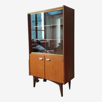 Bibliothèque vaisselier vitré design scandinave années 60