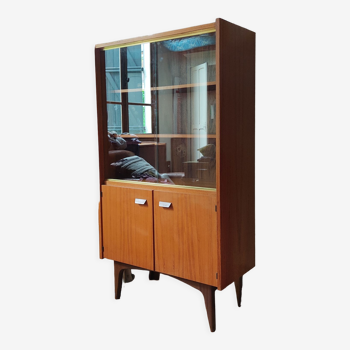 Bookcase glazed wardrobe scandinavian design 60s