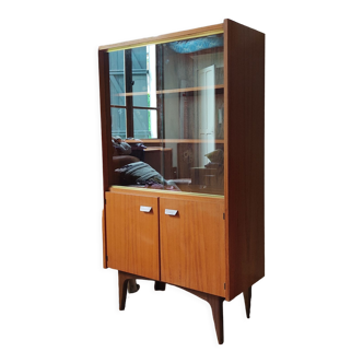 Bookcase glazed wardrobe scandinavian design 60s