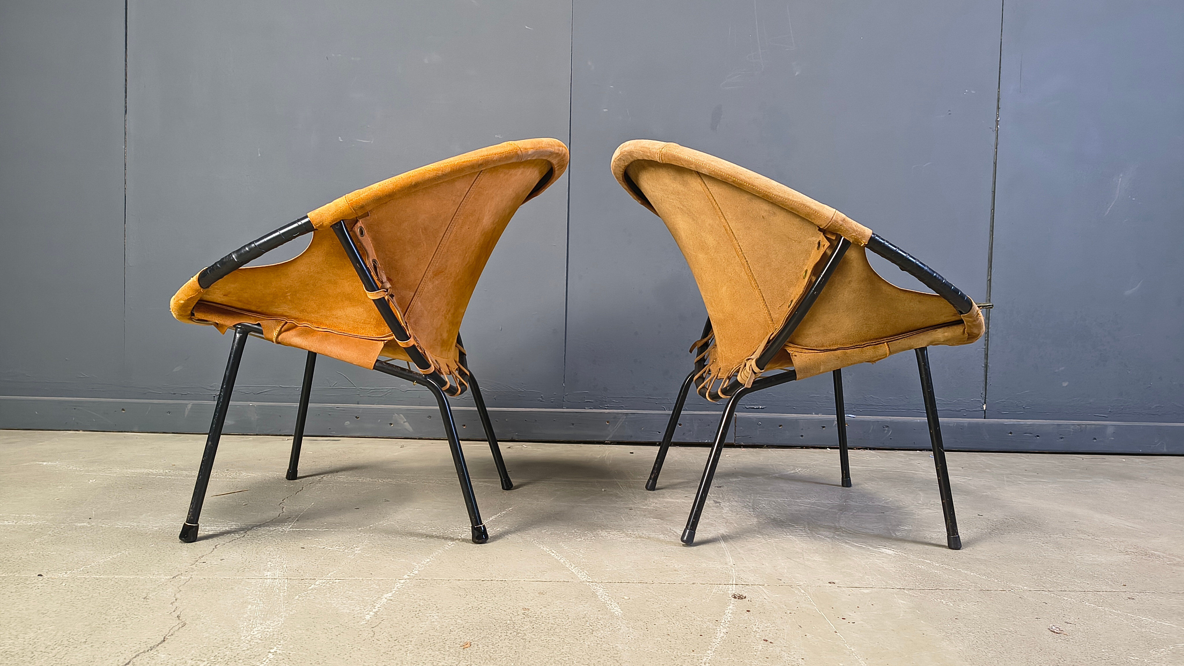 Vintage balloon chairs by Lusch & Co, 1960s - set of 4