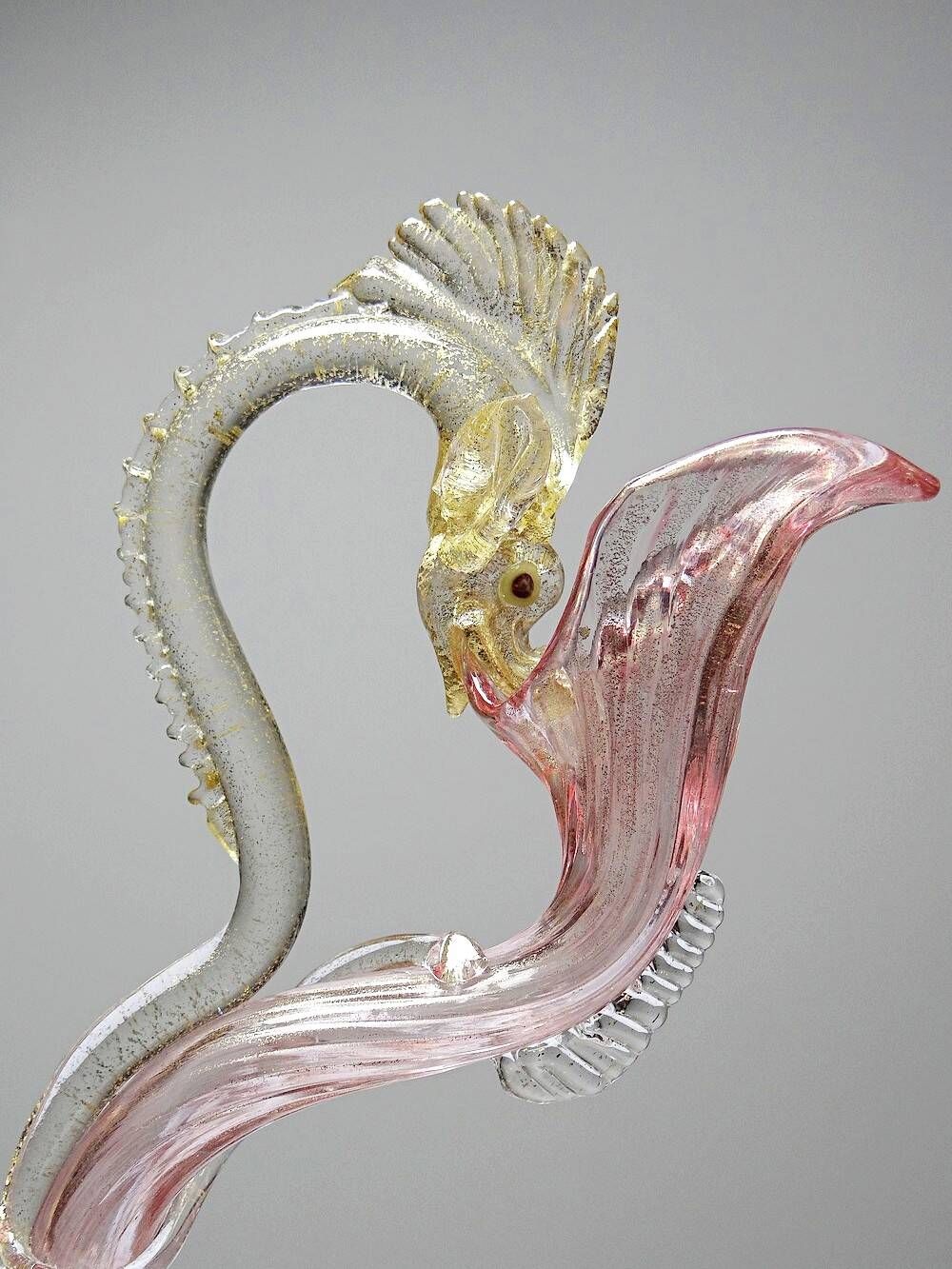 Dolphin ewer by Antonio Salviati in Murano glass, 19th century