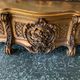 Golden Rococo-style mirror with chest