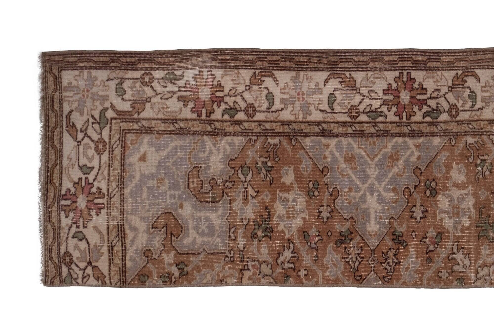 Vintage Turkish hallway rug 62x238 cm