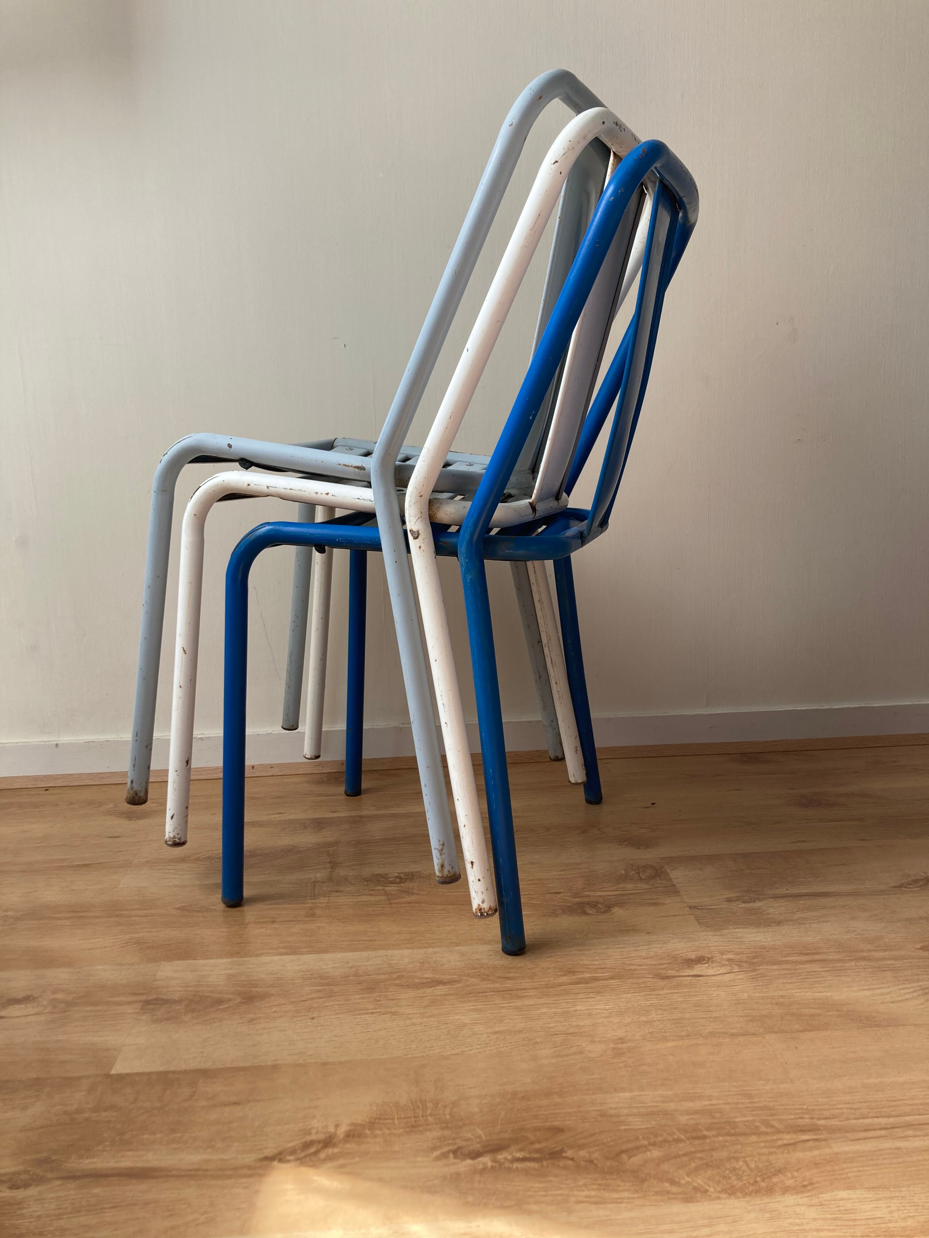 Set of three Tolix chairs