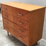 Vintage four-drawer chest of drawers circa 1960