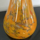 Vase en verre souflé orange soliflore