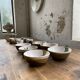 Anthropomorphic ceramic teapot, cups and bowl set