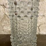 Vintage molded glass vase – Sklo Union (Czechoslovakia), 1960s/
