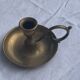 Antique thumb holder, vintage gilded brass cellar rat