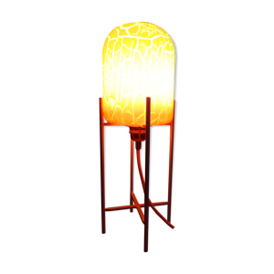 lampe à poser en verre - orange
