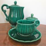 Art Deco selfish breakfast service signed Jean Pobery 1946