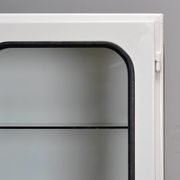 Vintage iron and glass medical cabinet, 1970s