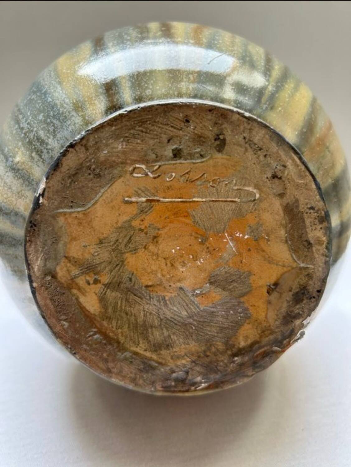 Ceramic vase from Bouffioulx, Belgium